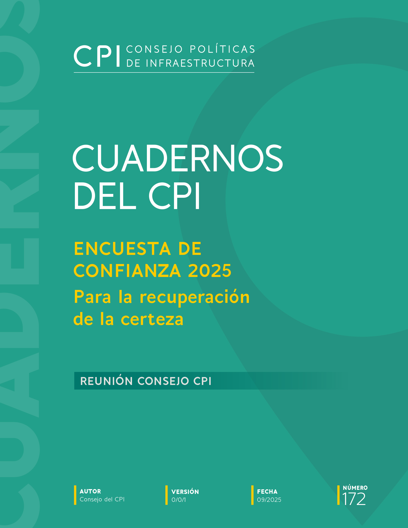 Portada: ENCUESTA DE CONFIANZA 2025. Para la recuperación de la certeza