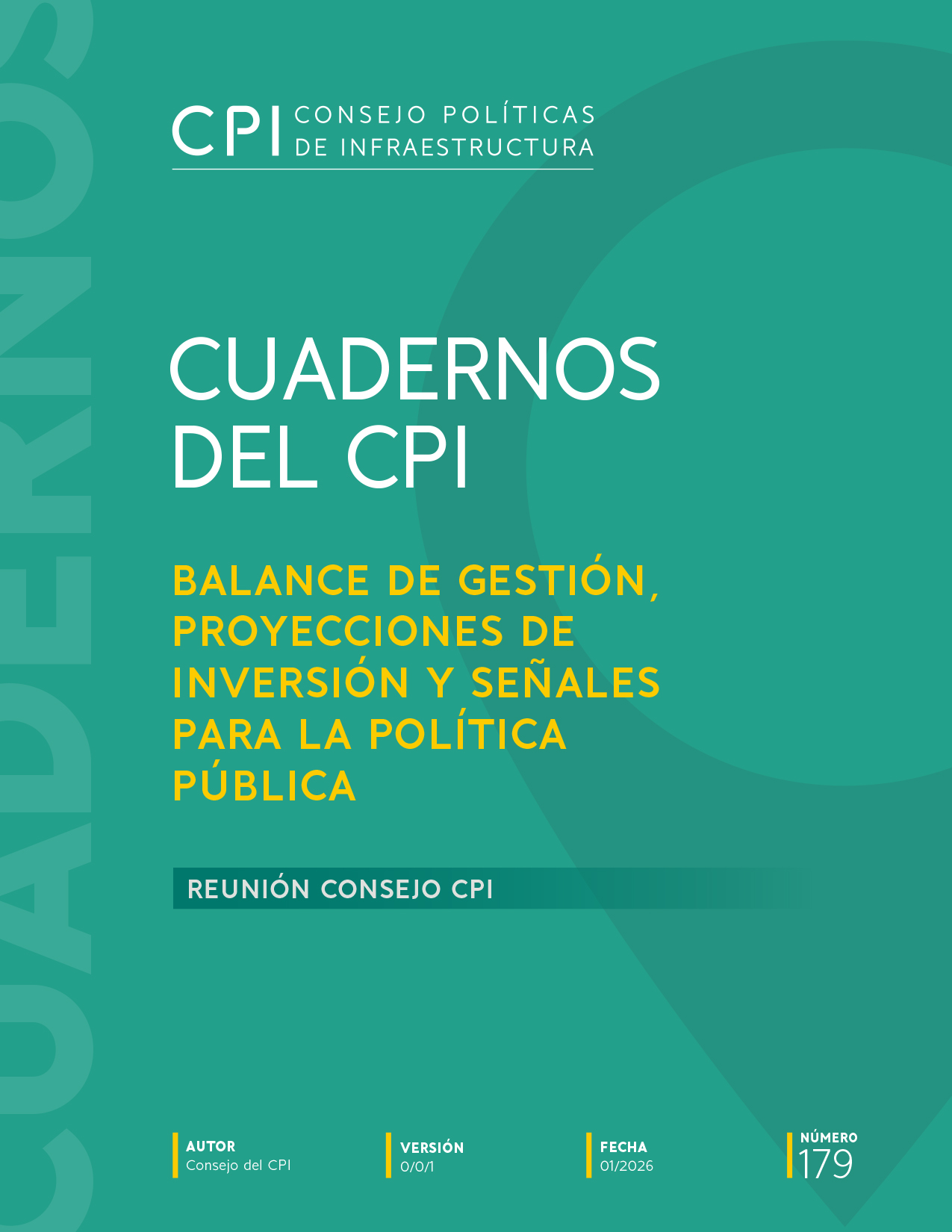 Portada: BALANCE DE GESTIÓN, PROYECCIONES DE INVERSIÓN Y SEÑALES PARA LA POLÍTICA PÚBLICA
